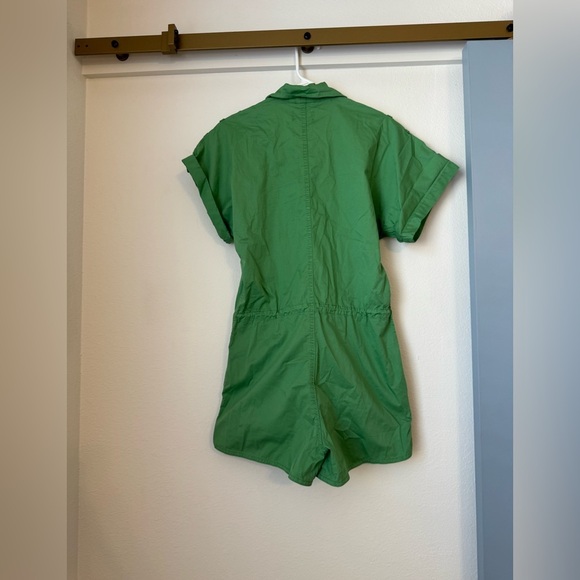 Pistola Cotton Zip-Up Avocado Green Utility Romper - Picture 11 of 12